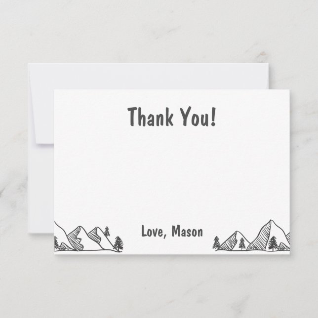 Tarjeta De Agradecimiento Una maravillosa aventura salvaje gracias chico de  (Anverso)