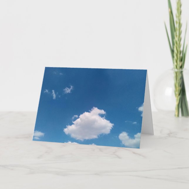 Tarjeta De Agradecimiento Una nube simple (Anverso)