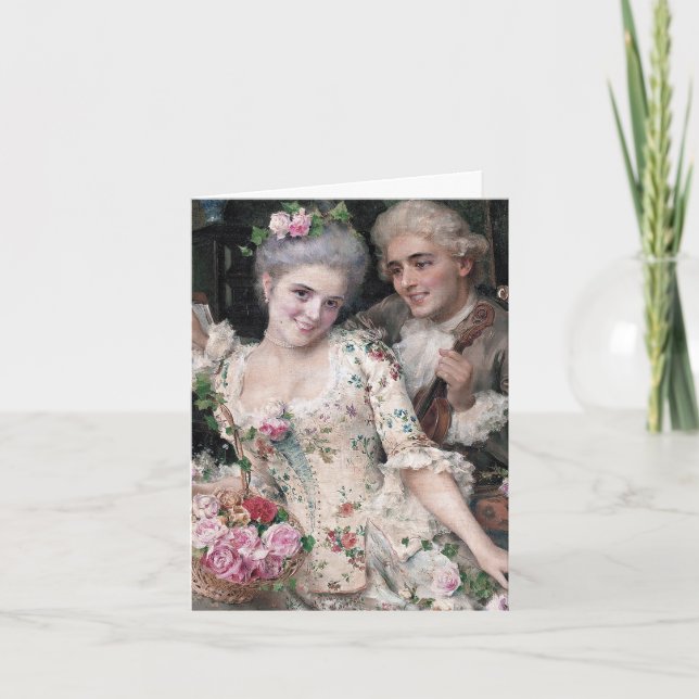 Tarjeta De Agradecimiento Una nueva cesta de flores (Anverso)