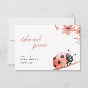 Tarjeta De Agradecimiento Una pequeña chinche de amor está en camino Invitac