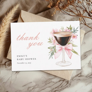 Tarjeta De Agradecimiento Una pequeña fiesta de baby shower de Martini de es