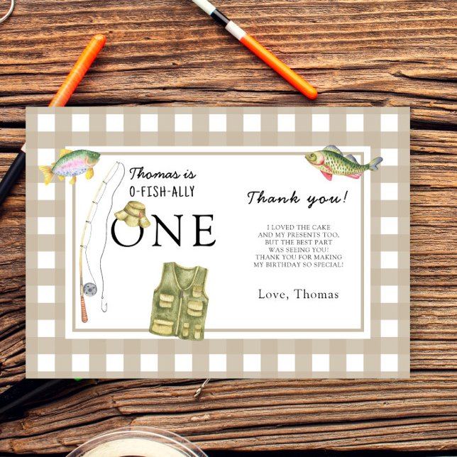 Tarjeta De Agradecimiento Una pequeña fiesta de cumpleaños de pescador (Subido por el creador)