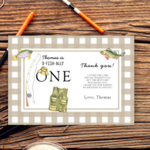 Tarjeta De Agradecimiento Una pequeña fiesta de cumpleaños de pescadores