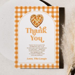 Tarjeta De Agradecimiento Una pequeña tarta adorable de corazón retro para b