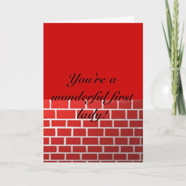 Tarjeta De Agradecimiento Una Primera Dama maravillosa (Anverso)