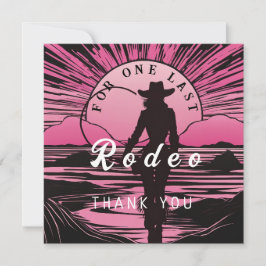 Tarjeta De Agradecimiento Una última soltera de rodeo