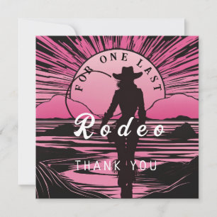 Tarjeta De Agradecimiento Una última soltera de rodeo