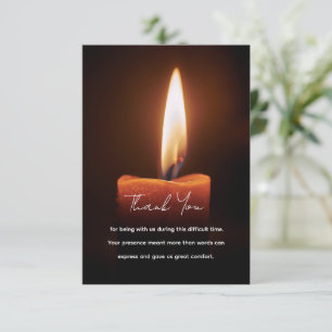 Tarjeta De Agradecimiento Una vela en la oscuridad