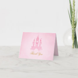 Tarjeta De Agradecimiento Una Vez, Fairytale Castle Chica Baby Shower