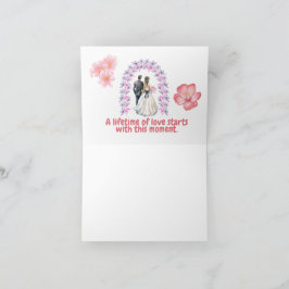 Tarjeta De Agradecimiento Una vida de amor comienza en este momento.