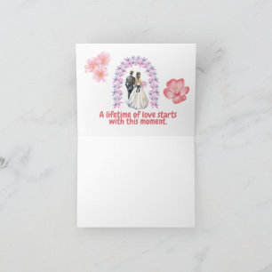 Tarjeta De Agradecimiento Una vida de amor comienza en este momento.