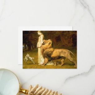 Tarjeta De Agradecimiento Una Y León De Spensers Faerie Queene - Riviere