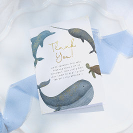 Tarjeta De Agradecimiento Under the Sea Boy Baby Shower Gracias