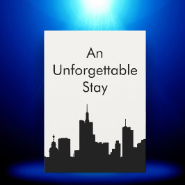 Tarjeta De Agradecimiento Unforgettable City Stay Custom Host Gift Card 