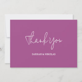 Tarjeta De Agradecimiento Unicidad De Flores De Arte De Acuarela Violeta