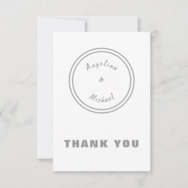 Tarjeta De Agradecimiento Único Minimalista Moderno Plano