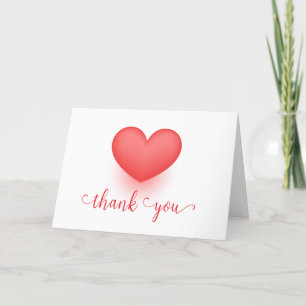 Tarjeta De Agradecimiento Único Pequeño Corazón San Valentín Baby Shower