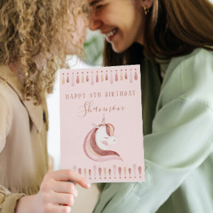 Tarjeta De Agradecimiento Unicorn Birthday Card
