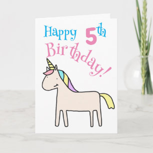 Tarjeta De Agradecimiento Unicorn - Feliz Cumpleaños