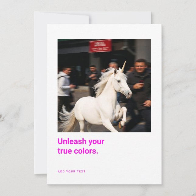 Tarjeta De Agradecimiento Unicorn Photo Encouragement Cards for creatives (Anverso)