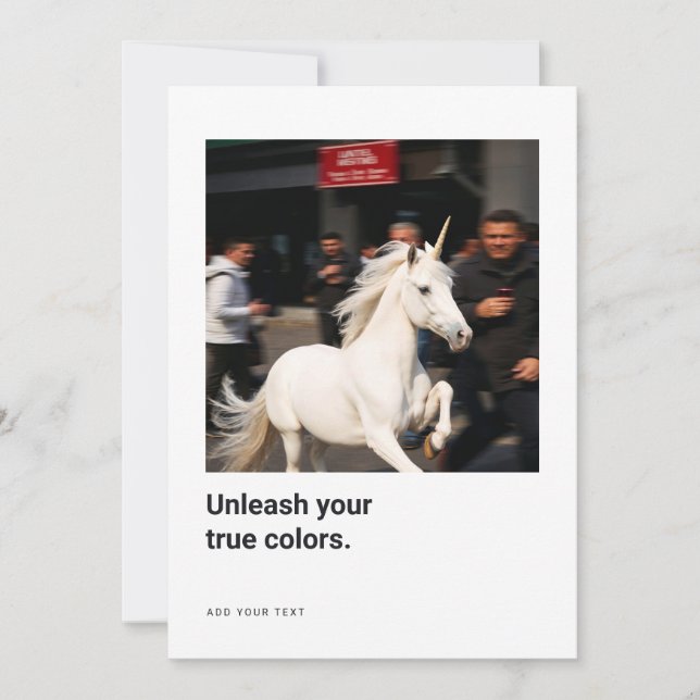 Tarjeta De Agradecimiento Unicorn Photo Encouragement Cards for creatives (Anverso)