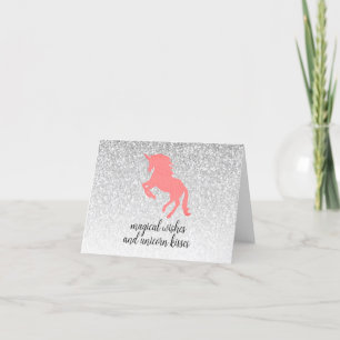 Tarjeta De Agradecimiento Unicorn respira feliz Fiesta de cumpleaños