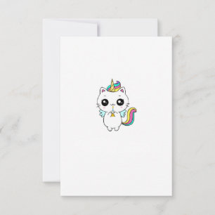 Tarjeta De Agradecimiento Unicornio, unicornio arcoíris, lindo