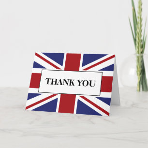 Tarjeta De Agradecimiento Union Jack Flag British Boda Gracias