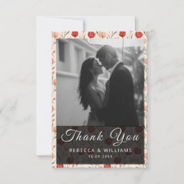 Tarjeta De Agradecimiento Unique Tulip Classic Wedding Thank You Cards