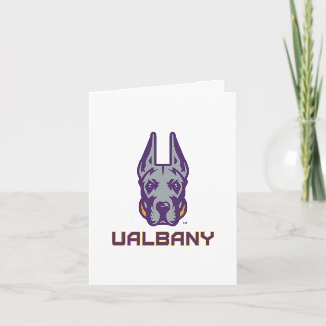Tarjeta De Agradecimiento Universidad de Albany Great Danes (Anverso)