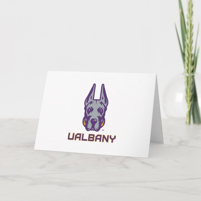 Tarjeta De Agradecimiento Universidad de Albany Great Danes (Anverso)