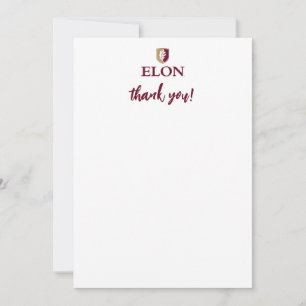 Tarjeta De Agradecimiento Universidad Elon Gracias