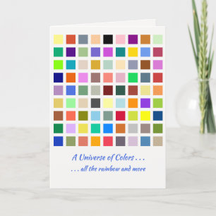 Tarjeta De Agradecimiento Universo de colores, el arco iris y más - 81 sombr