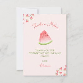 Tarjeta De Agradecimiento Uno en Melón Cumpleaños