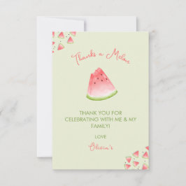 Tarjeta De Agradecimiento Uno en Melón Cumpleaños