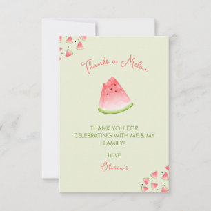 Tarjeta De Agradecimiento Uno en Melón Cumpleaños