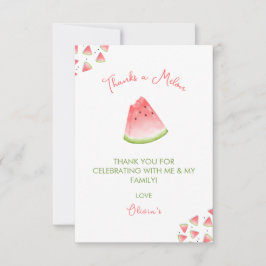 Tarjeta De Agradecimiento Uno en Melón Cumpleaños