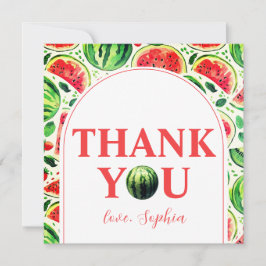 Tarjeta De Agradecimiento Uno en una sandía melón de melón Primer cumpleaños
