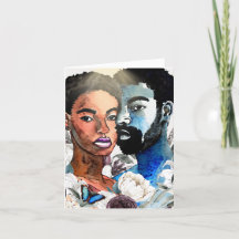 Uno: Notecnológicos en blanco de pareja negra afro