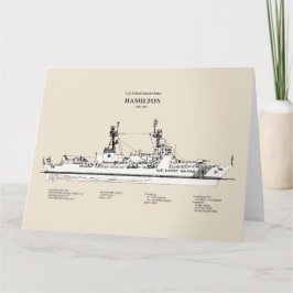 Tarjeta De Agradecimiento USCG Cutter Hamilton whec-715 - SBD