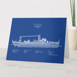 Tarjeta De Agradecimiento USCG Cutter Icarus wpc-110 - ABD