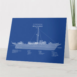 Tarjeta De Agradecimiento USCG Cutter Sea Cloud wpg-284 - ABD