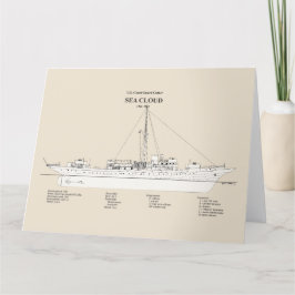 Tarjeta De Agradecimiento USCG Cutter Sea Cloud wpg-284 - SBD