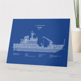 Tarjeta De Agradecimiento USCG Cutter Spar wlb-206 - ABD