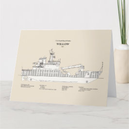 Tarjeta De Agradecimiento USCG Cutter Willow wlb-202 - SBD