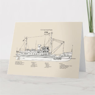 Tarjeta De Agradecimiento USCG Tender Fir wlm-212 - SBD