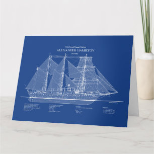 Tarjeta De Agradecimiento USCGC Alexander Hamilton wix-272 - ABD
