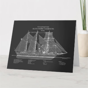 Tarjeta De Agradecimiento USCGC Alexander Hamilton wix-272 - ABD