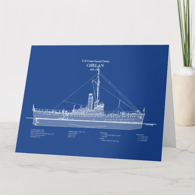 Tarjeta De Agradecimiento USCGC Chelan - ABD (Anverso)
