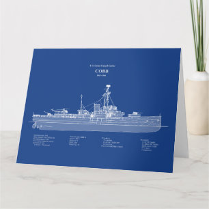 Tarjeta De Agradecimiento USCGC Cobb wpg-181 - ABD